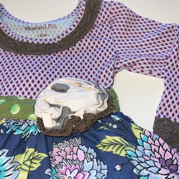 Girls 18 month Mustard Pie long sleeve dress - Picture 6 of 14